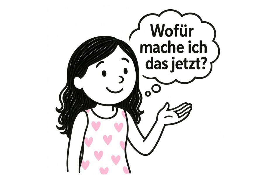 konzentration-warum Anna fragt sich warum mache ich das jetzt